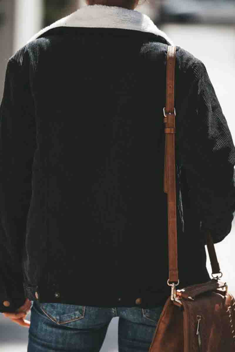 Turndown Collar Zipper Basic Coat (2 Colors)
