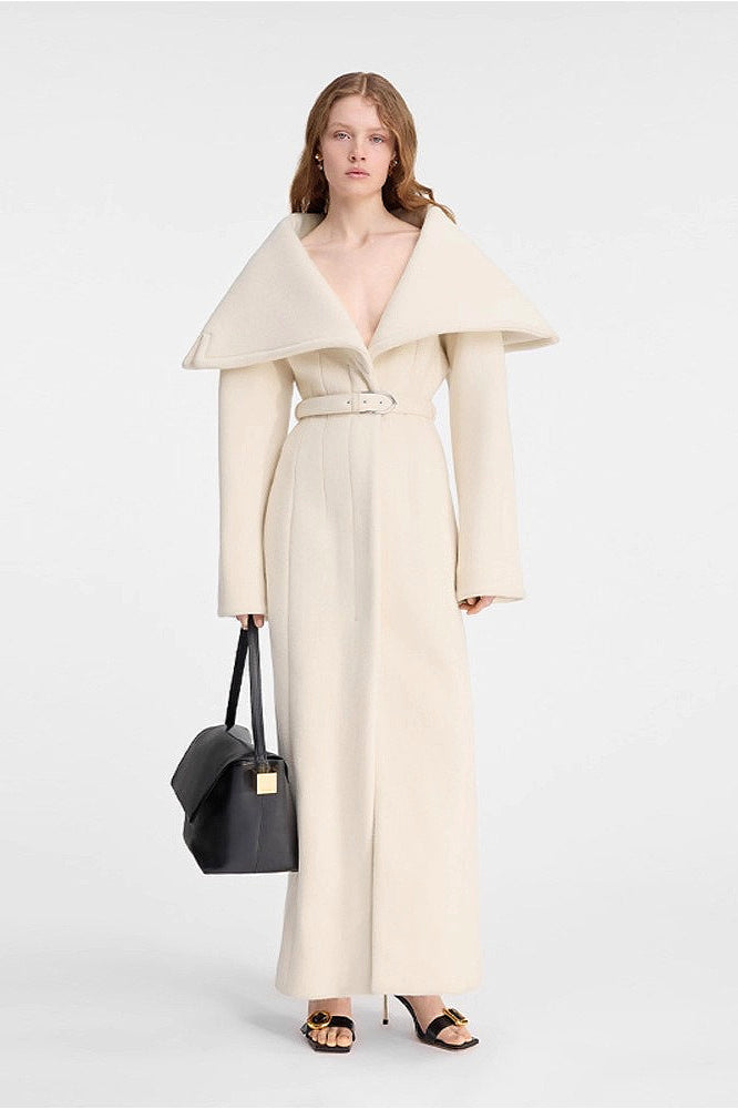 Elegant PrincessAce Wool Long Overcoat for Timeless Style