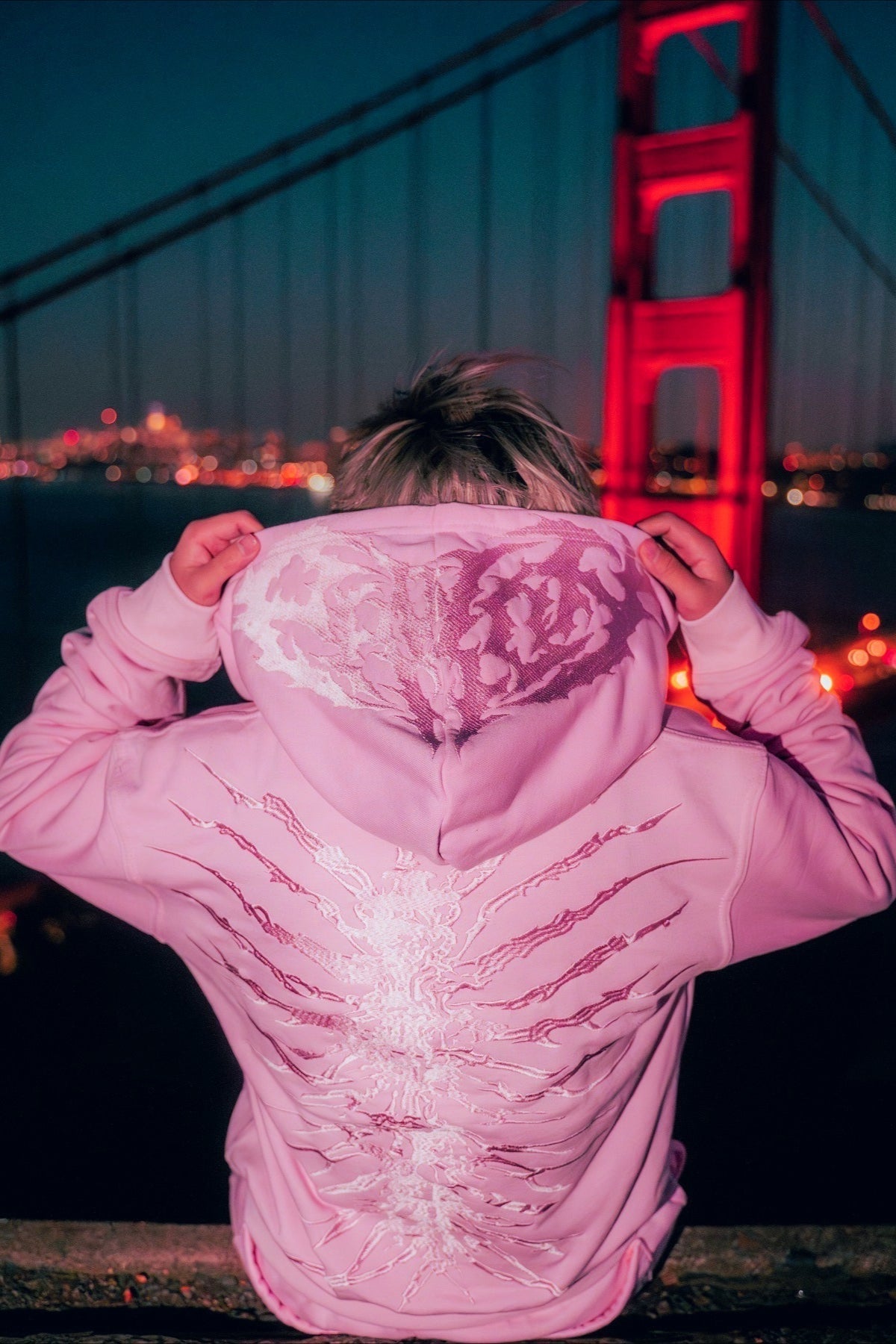 Vintage Washed Patchwork Hoodie