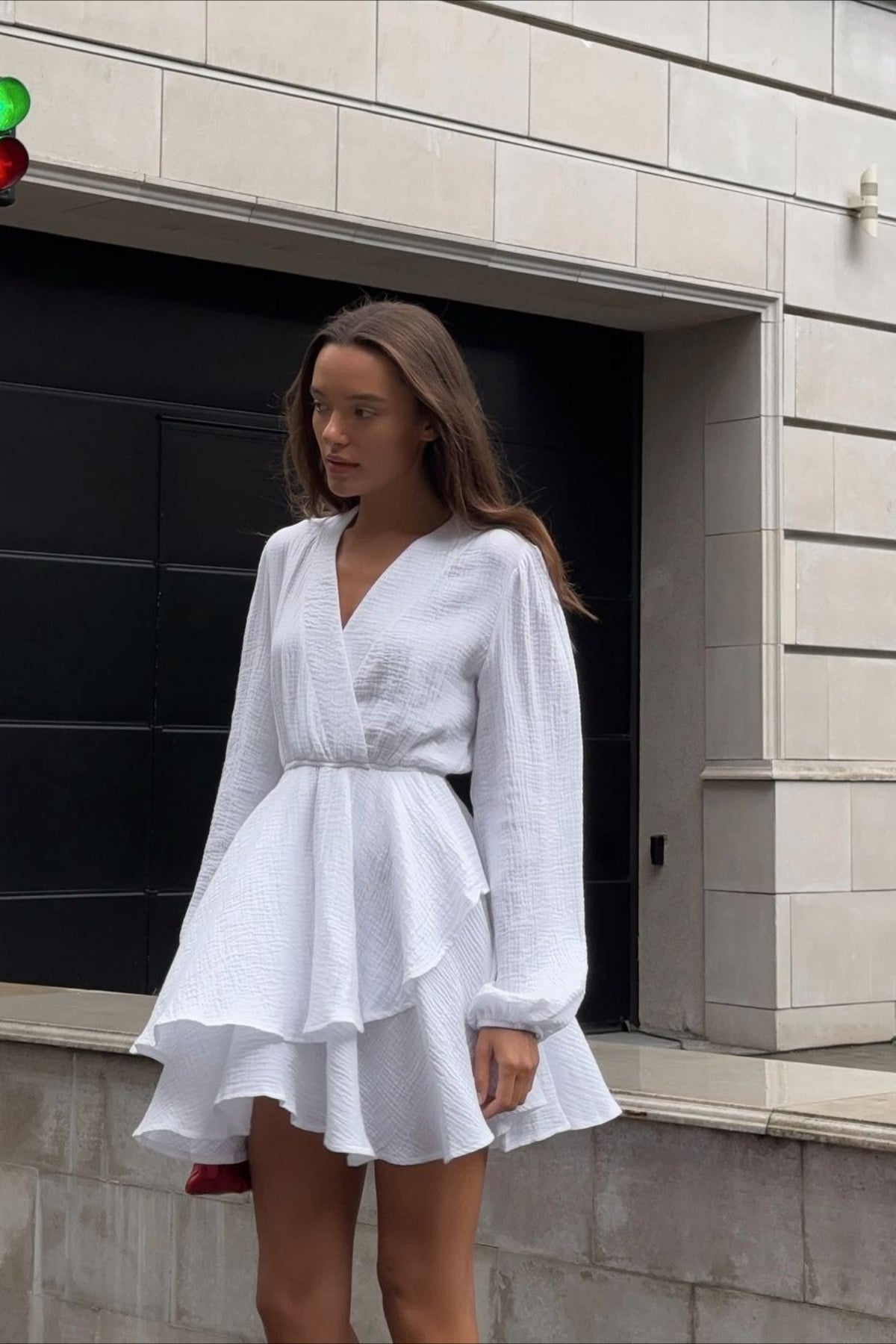 Long Sleeve Fitted Midi Dress