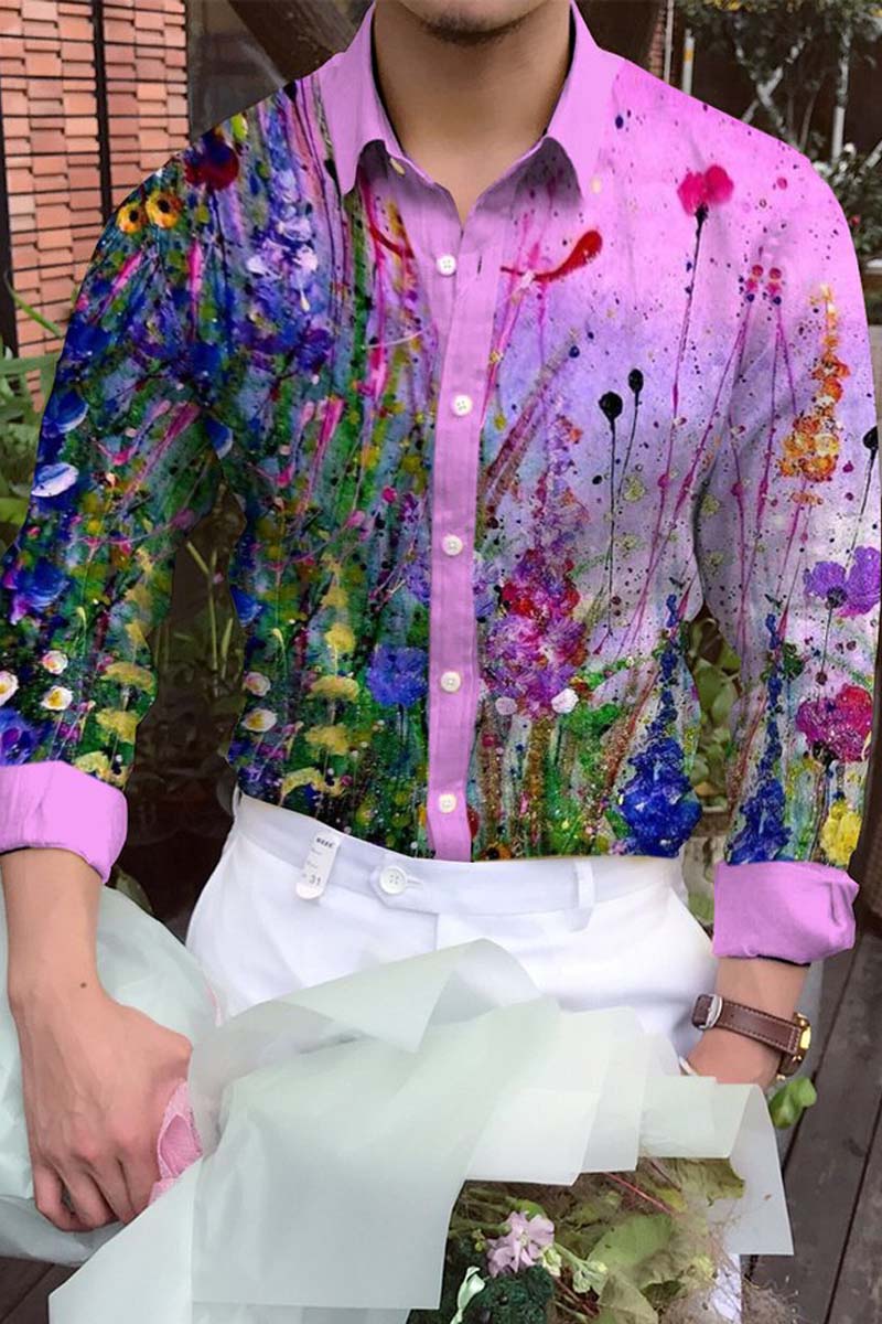 Men's Cotton&Linen Long-Sleeved Fashion Casual Shirt - Fashionpara