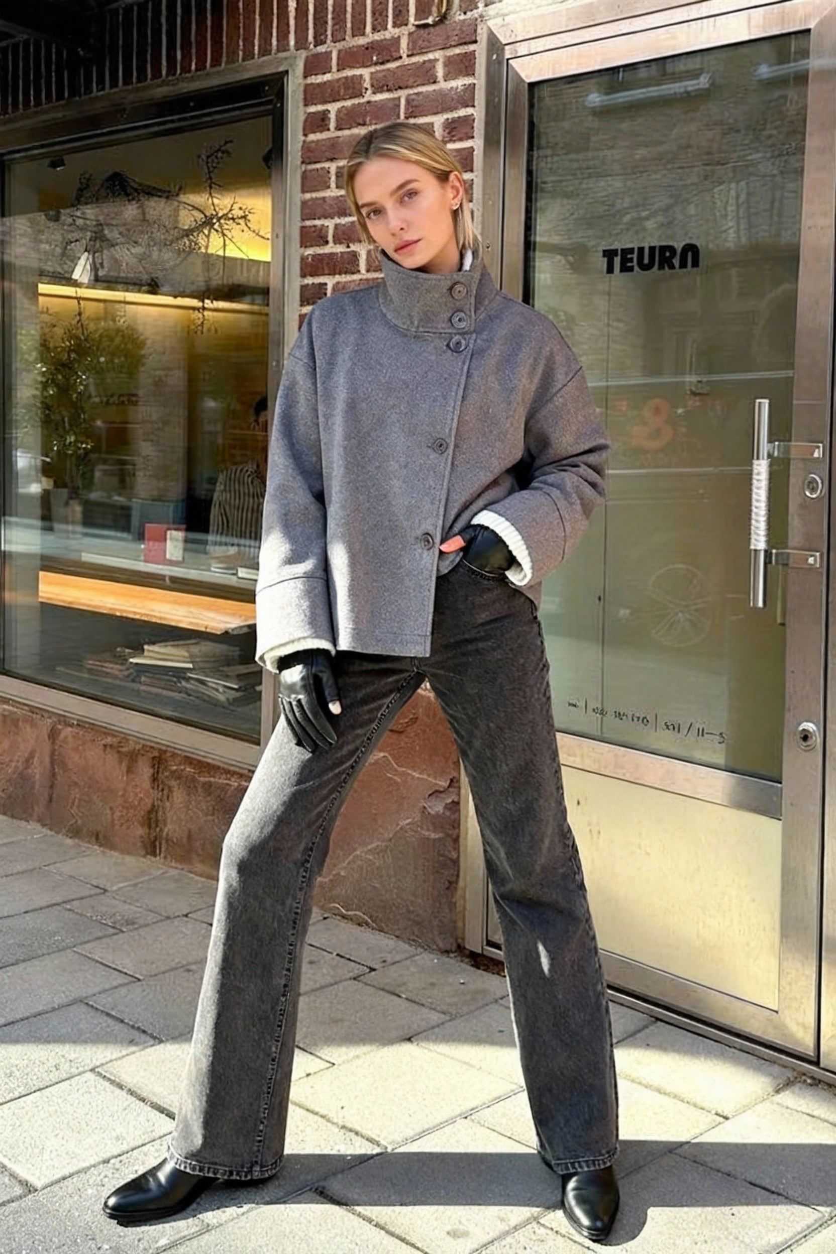 Short Woolen Casual Lapel Overcoat - Fashionpara