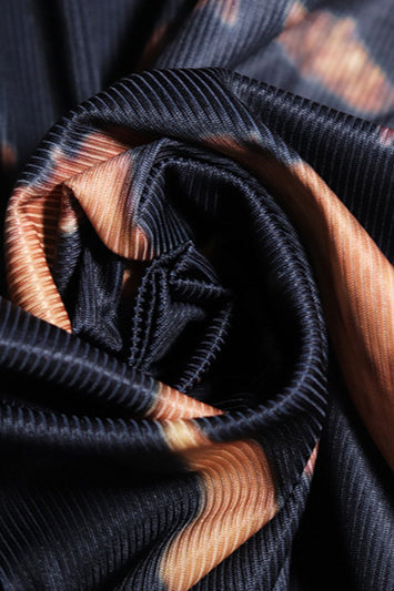 Sexy U-Neck Floral Print Long Sleeve Bodycon Maxi Dress