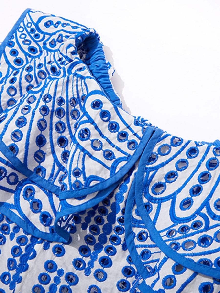 Hollow Out Ruffle - Fashionpara