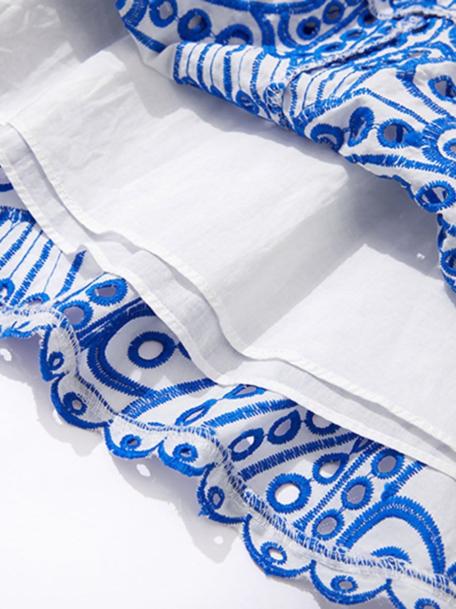 Hollow Out Ruffle - Fashionpara