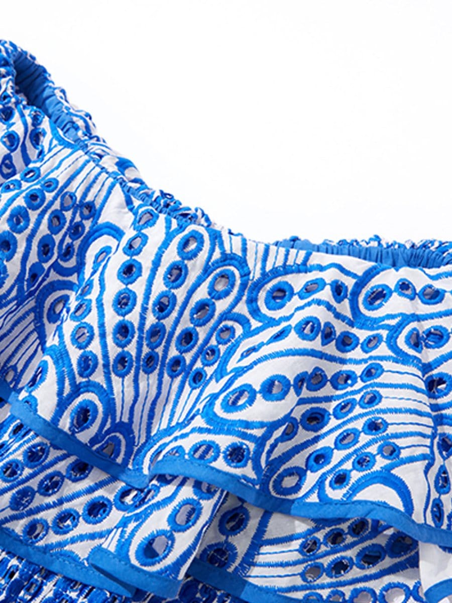 Hollow Out Ruffle - Fashionpara