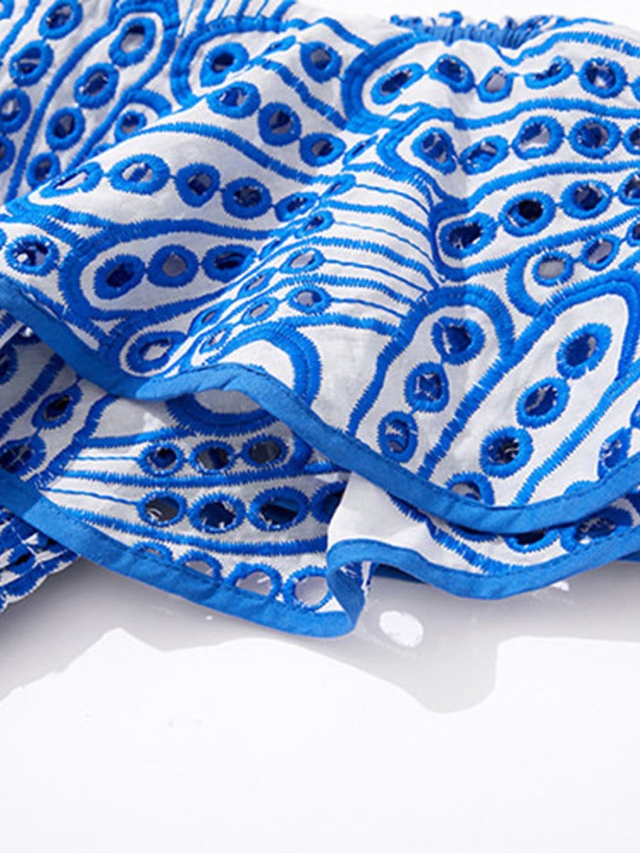 Hollow Out Ruffle - Fashionpara