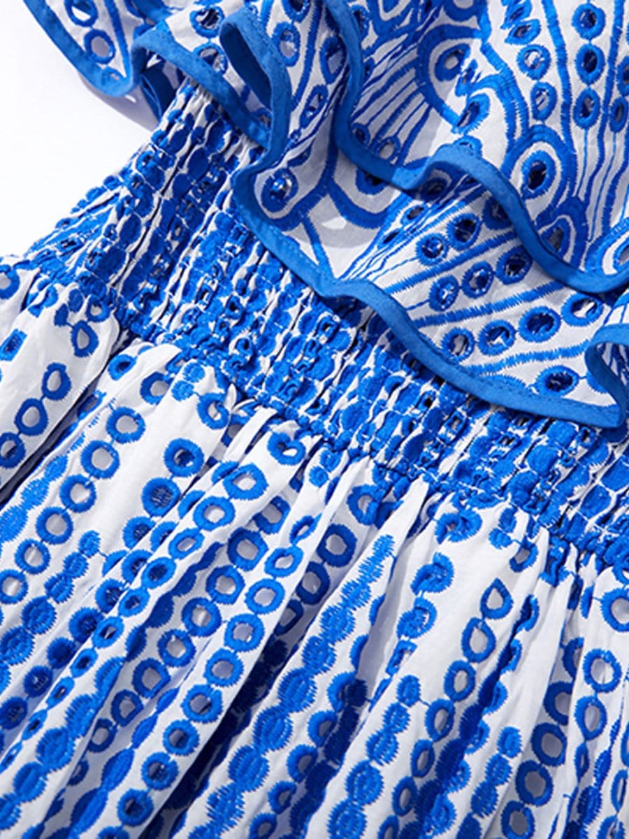 Hollow Out Ruffle - Fashionpara