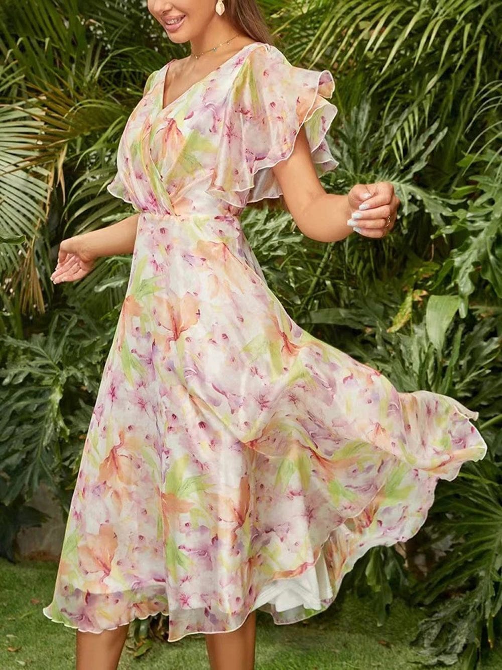 Butterfly Midi Dress - Fashionpara