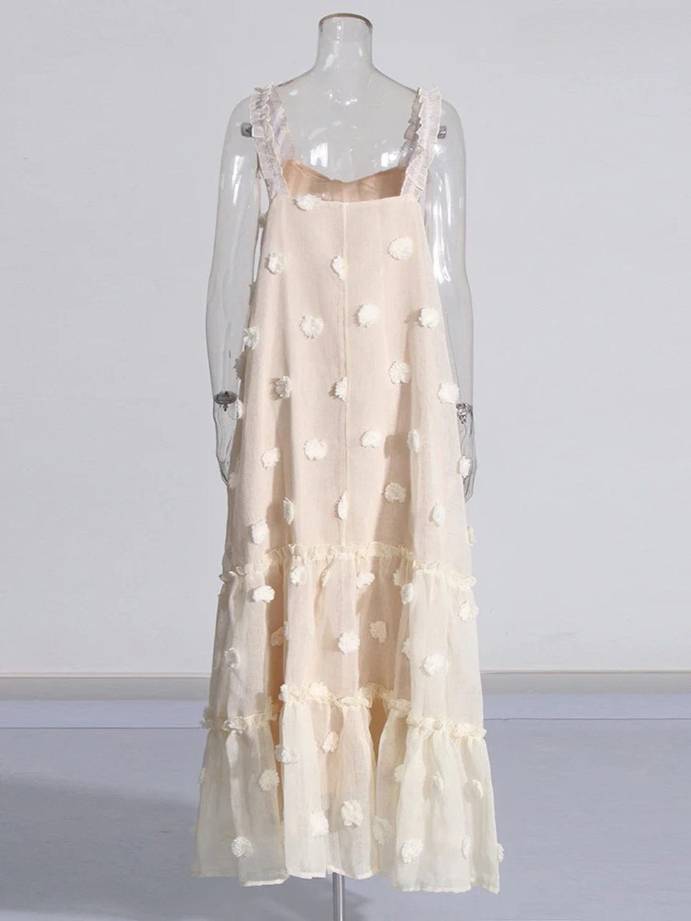 Appliques Sleeveless Maxi - Fashionpara