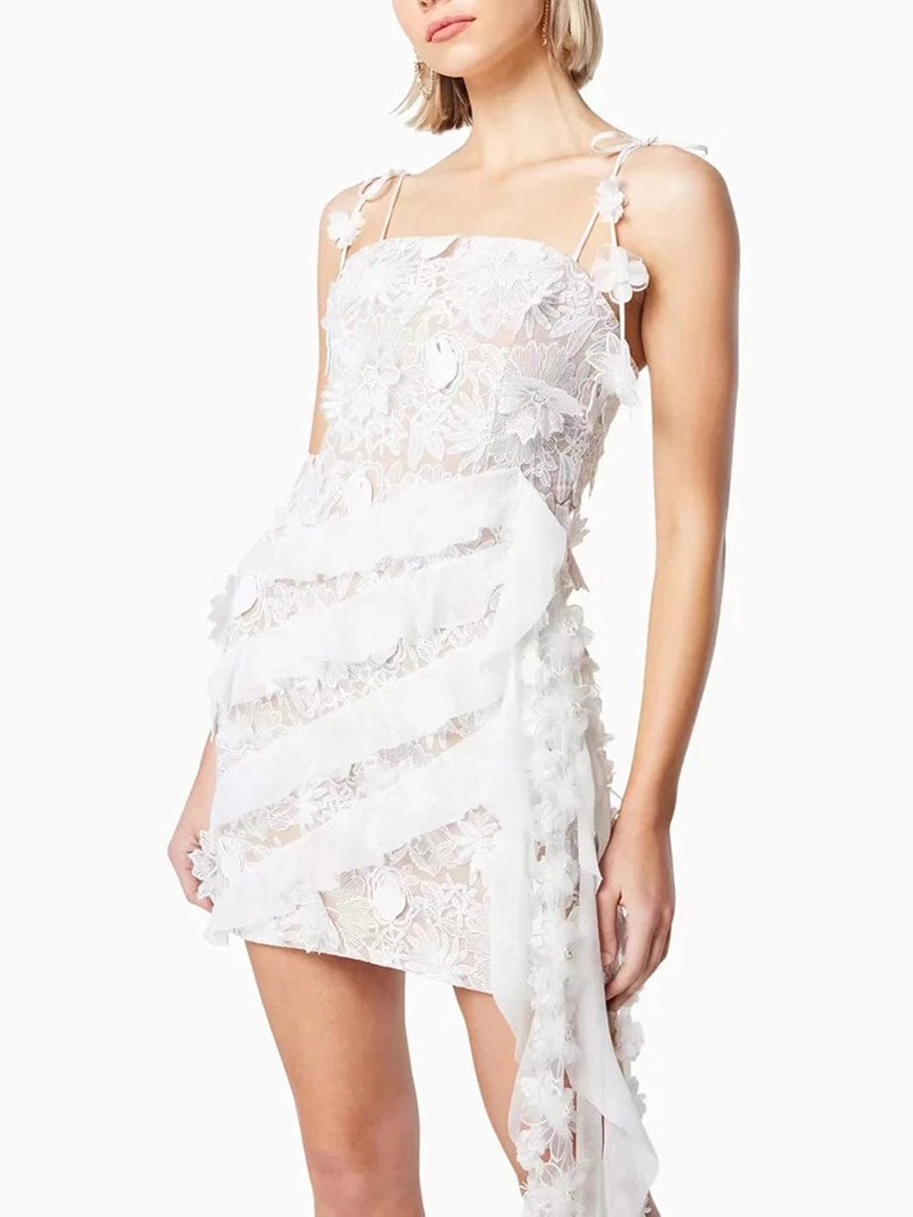 Appliques Sleeveless Mini - Fashionpara