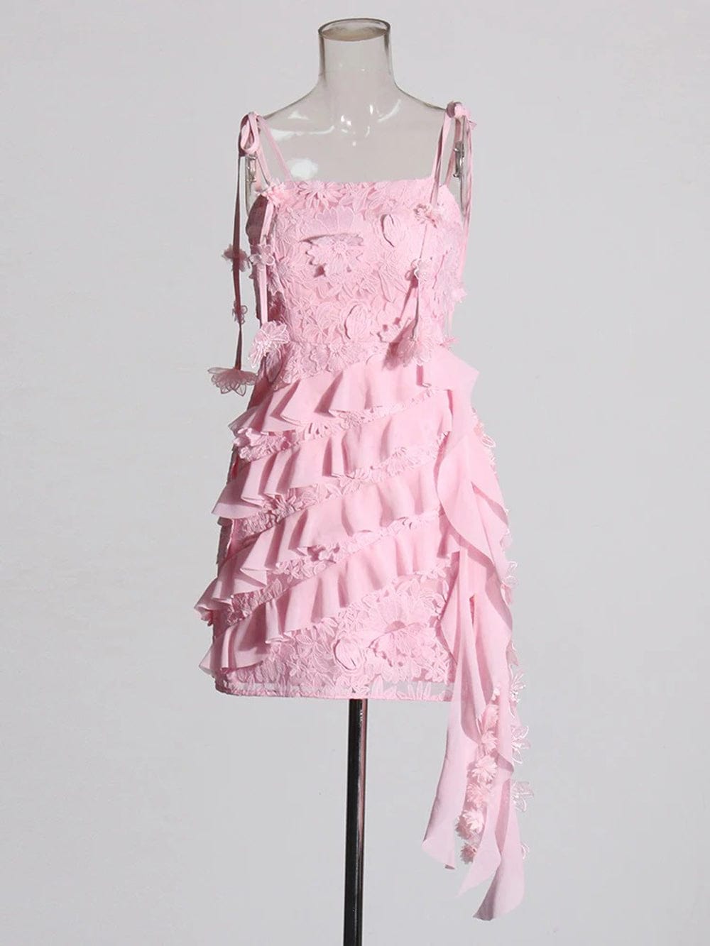 Appliques Sleeveless Mini - Fashionpara