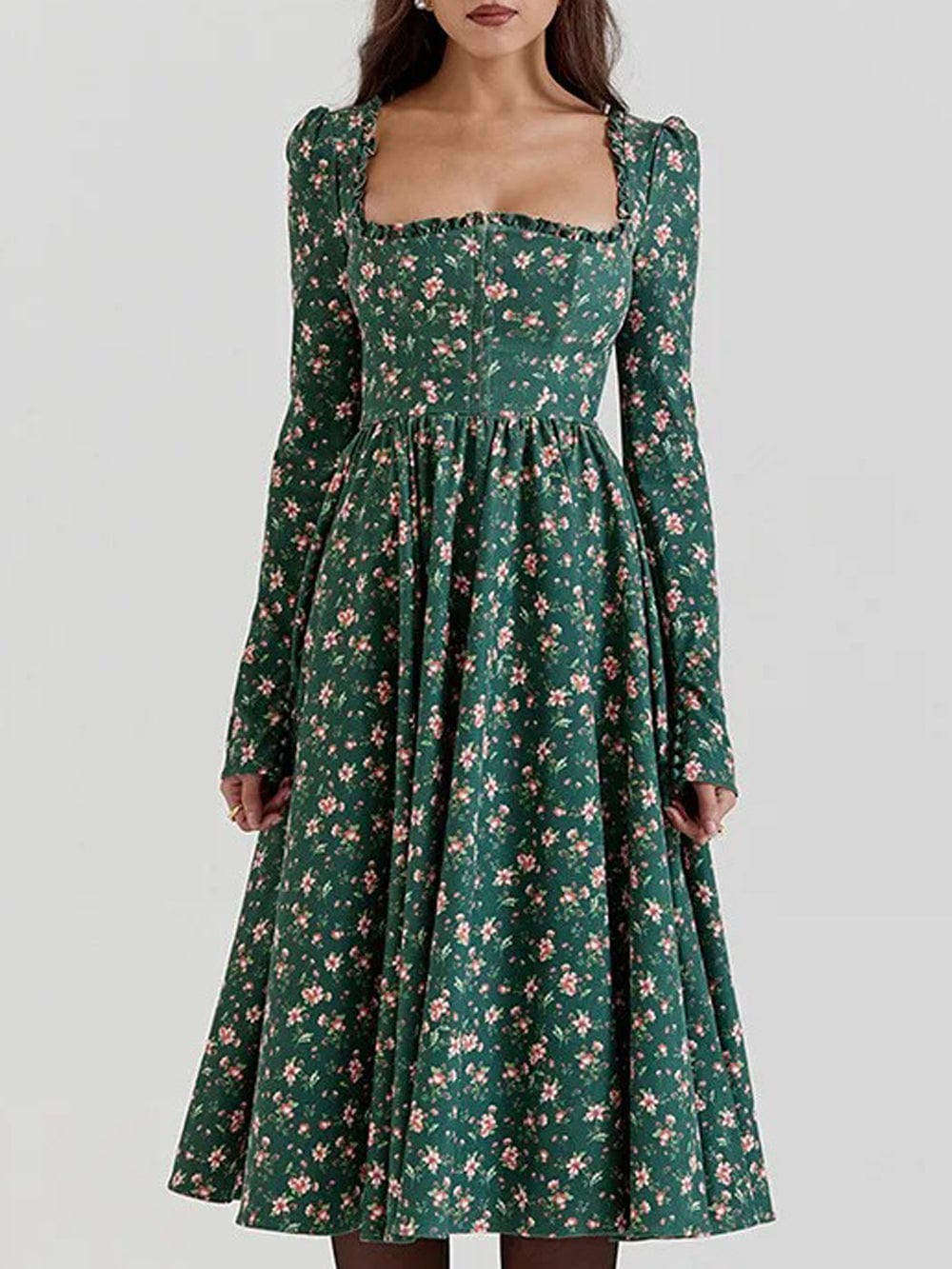 Flower Waist Midi - Fashionpara