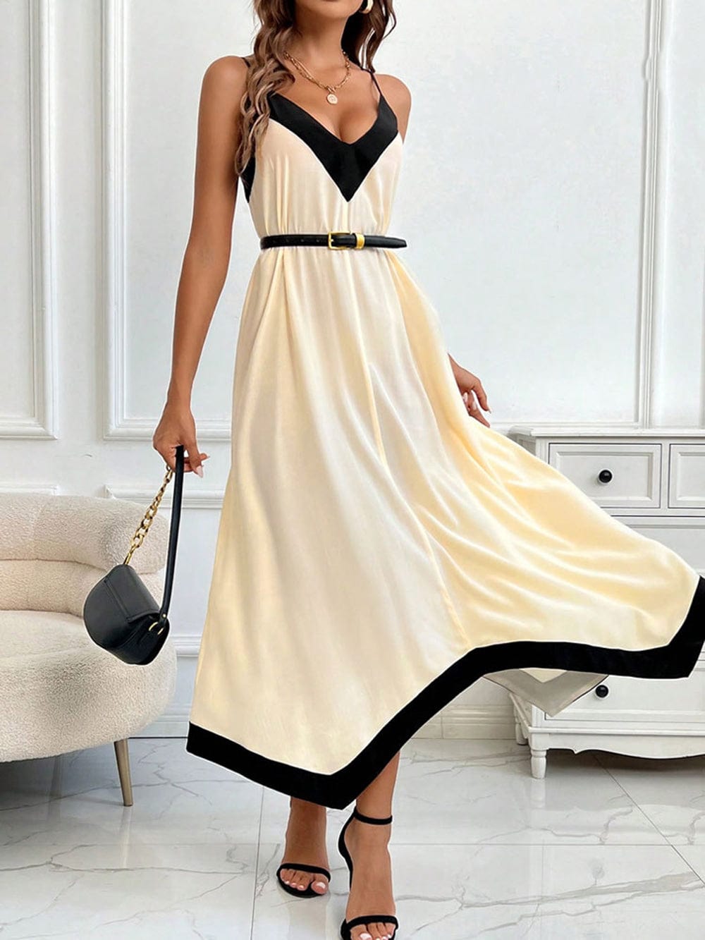 Asymmetrical Midi Dress - Fashionpara
