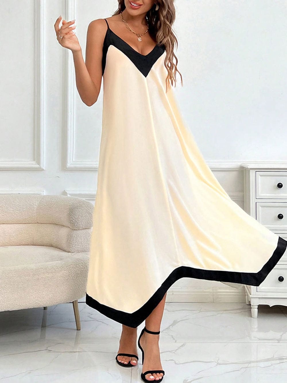 Asymmetrical Midi Dress - Fashionpara