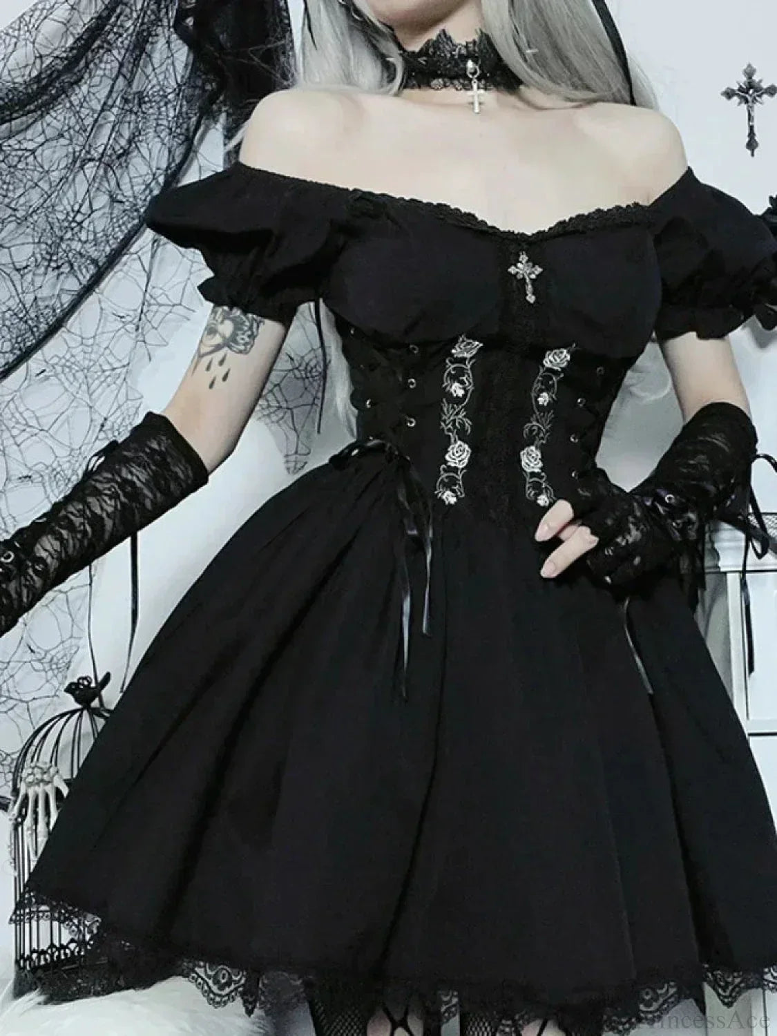V-Neck Sleeveless Corset Bodycon Mini Dress in black - View 2