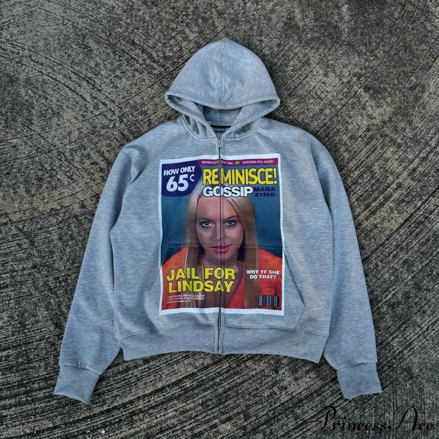 Dark Character Pictorial Zip Hoodie White2 / S