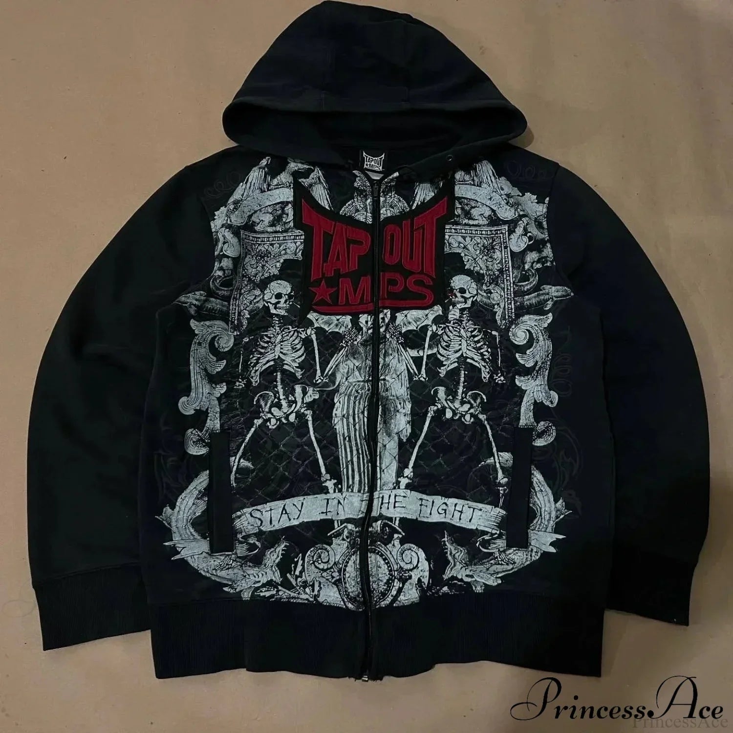 Dark Crimson Letter Antique Hoodie black3 / S