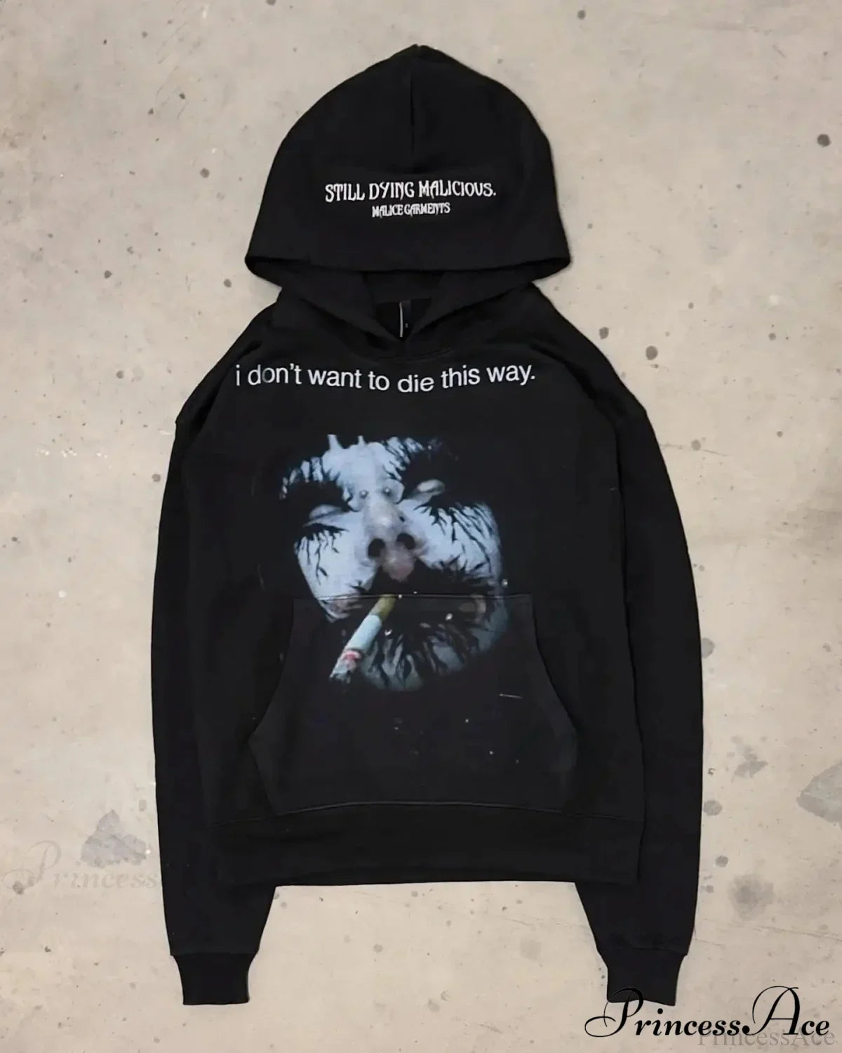 Dark Dirty Pictorial Print Hoodie