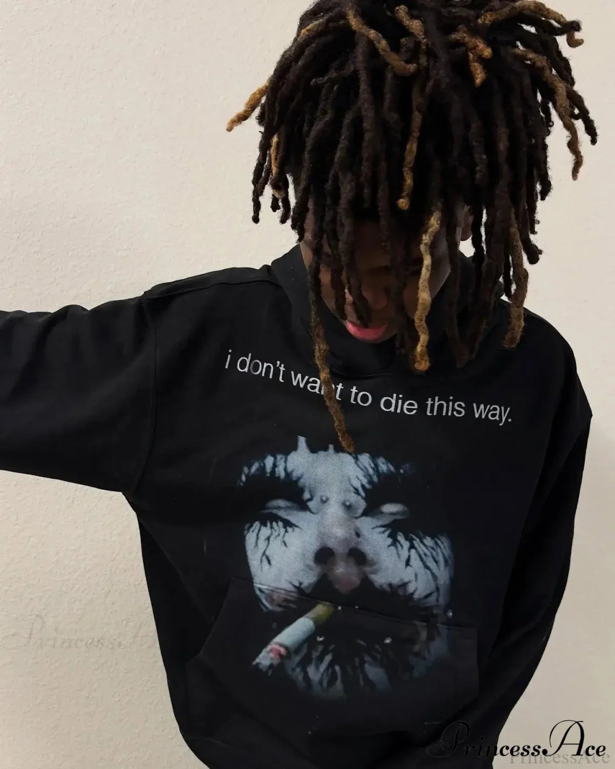 Dark Dirty Pictorial Print Hoodie