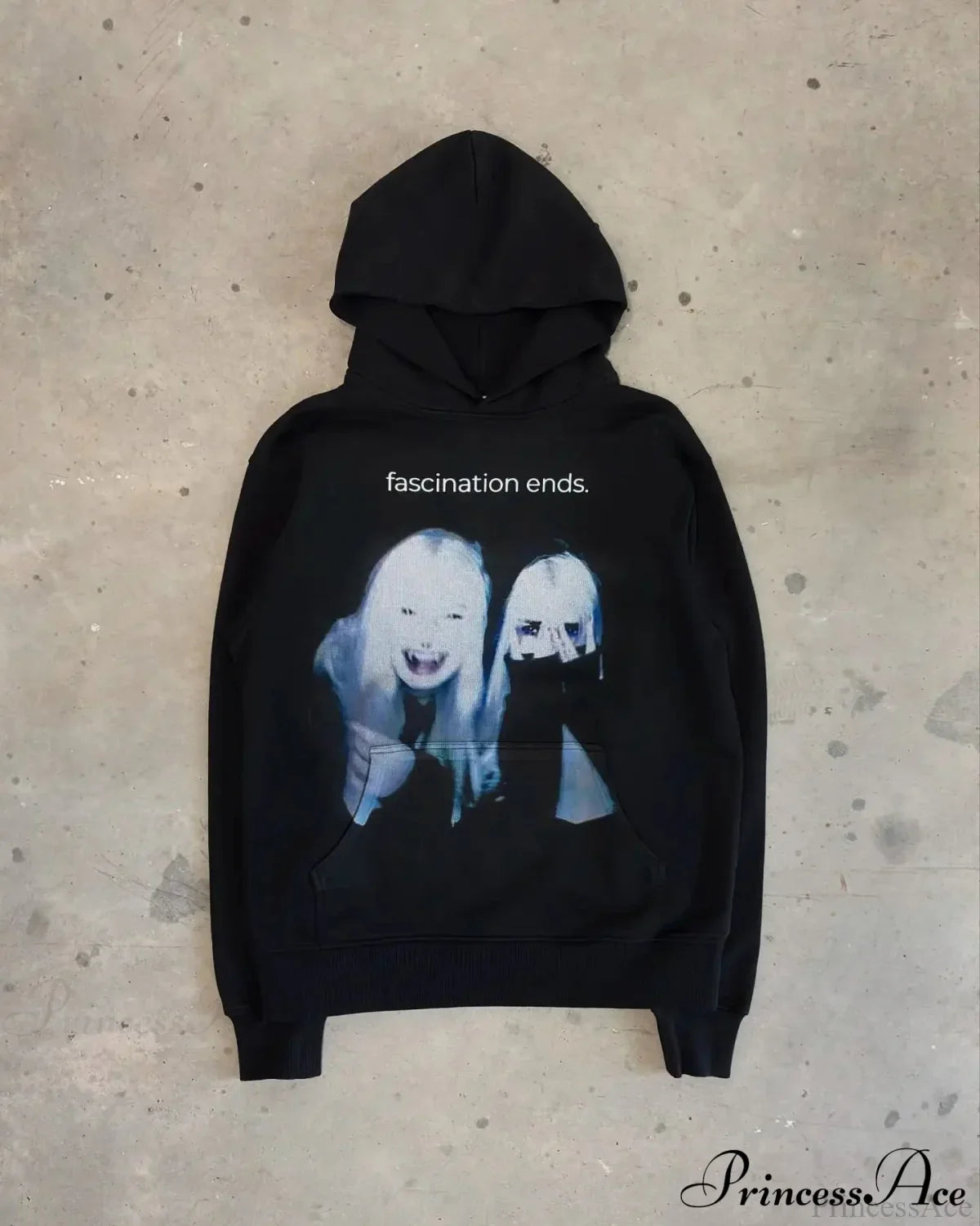 Dark Dirty Pictorial Print Hoodie black1 / M