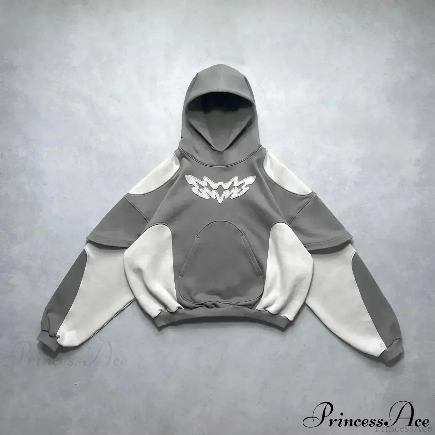 Dark Flash Diamond Patch Hoodie - Fashionpara