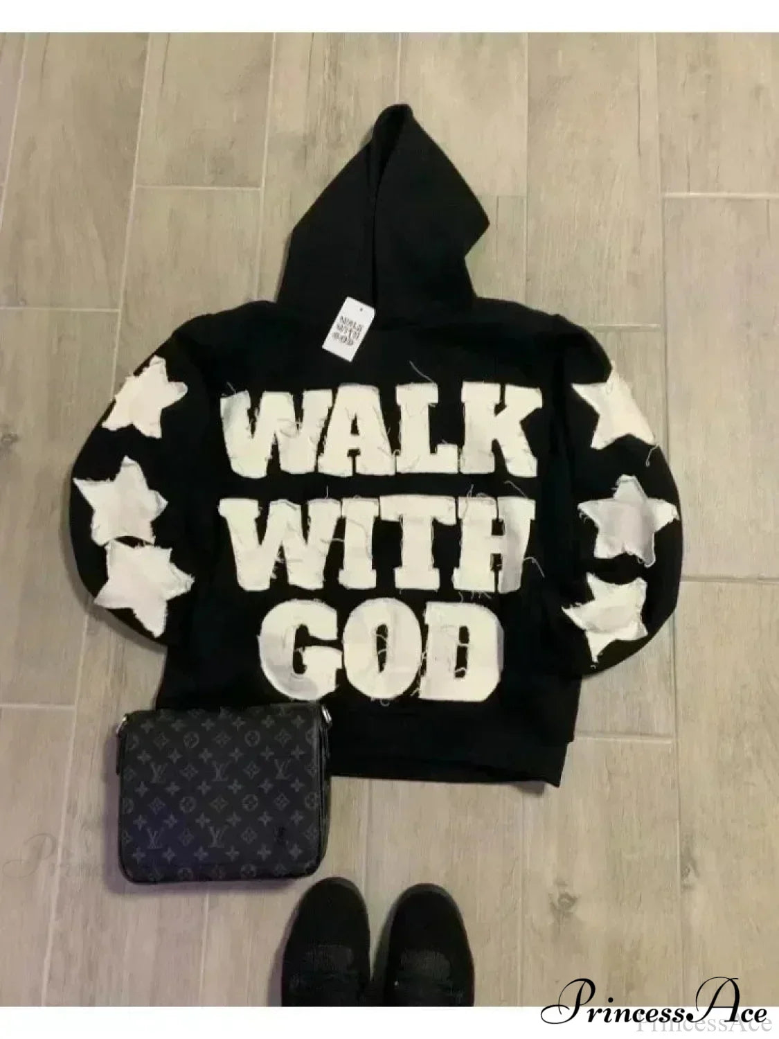 Dark Flash Diamond Patch Hoodie - Fashionpara