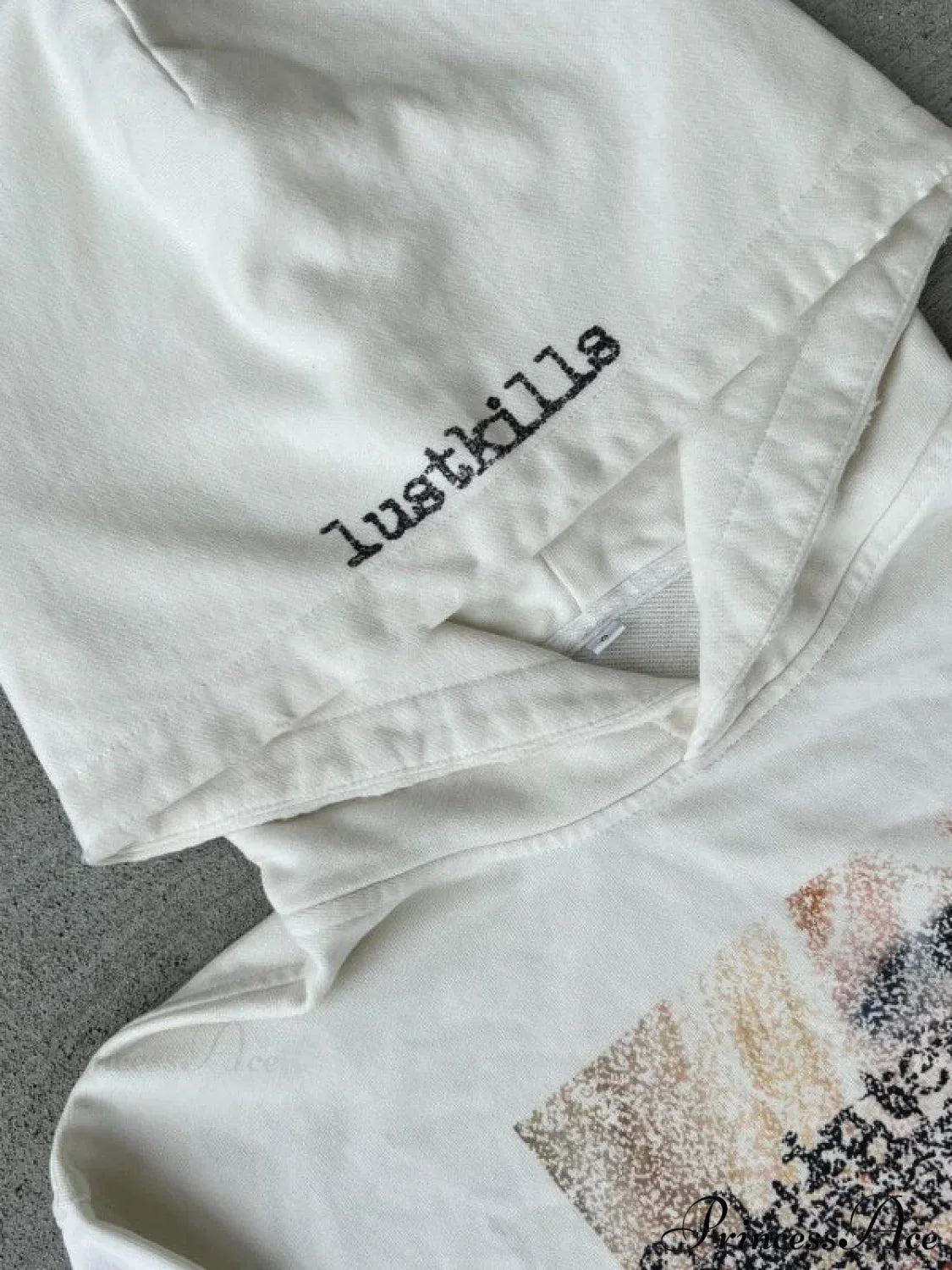 Dark Graphic Print  Y2K S Pullover Hoodie