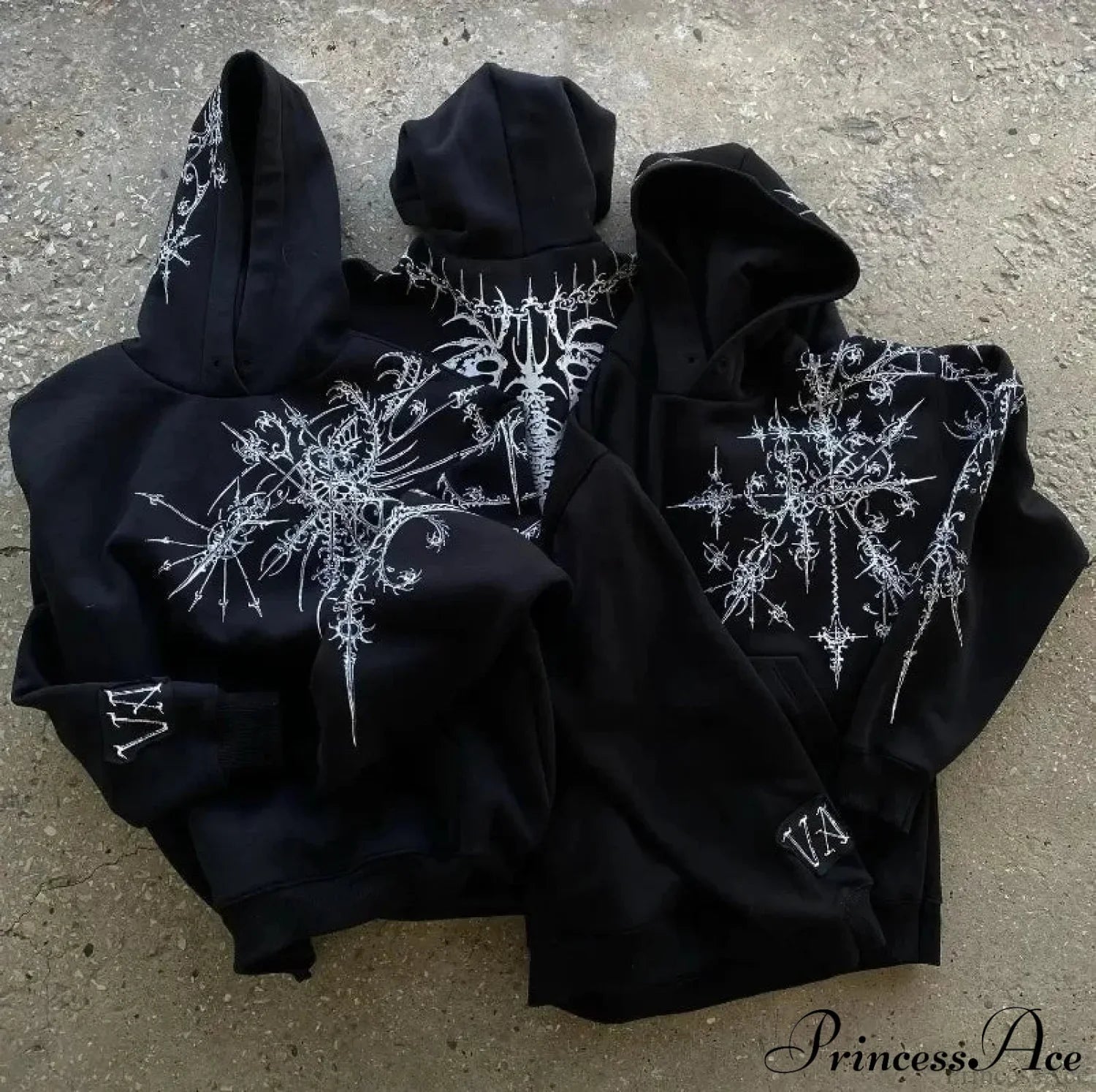 Dark Pattern Print Informal Hoodie