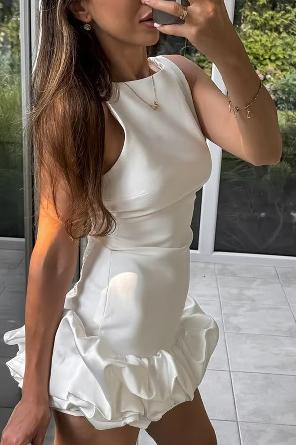 Lace Long Sleeve Halter Neck A-Line Midi Dress - View 8