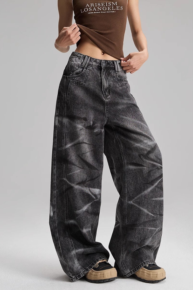 Loose Fit Straight Denim Jeans