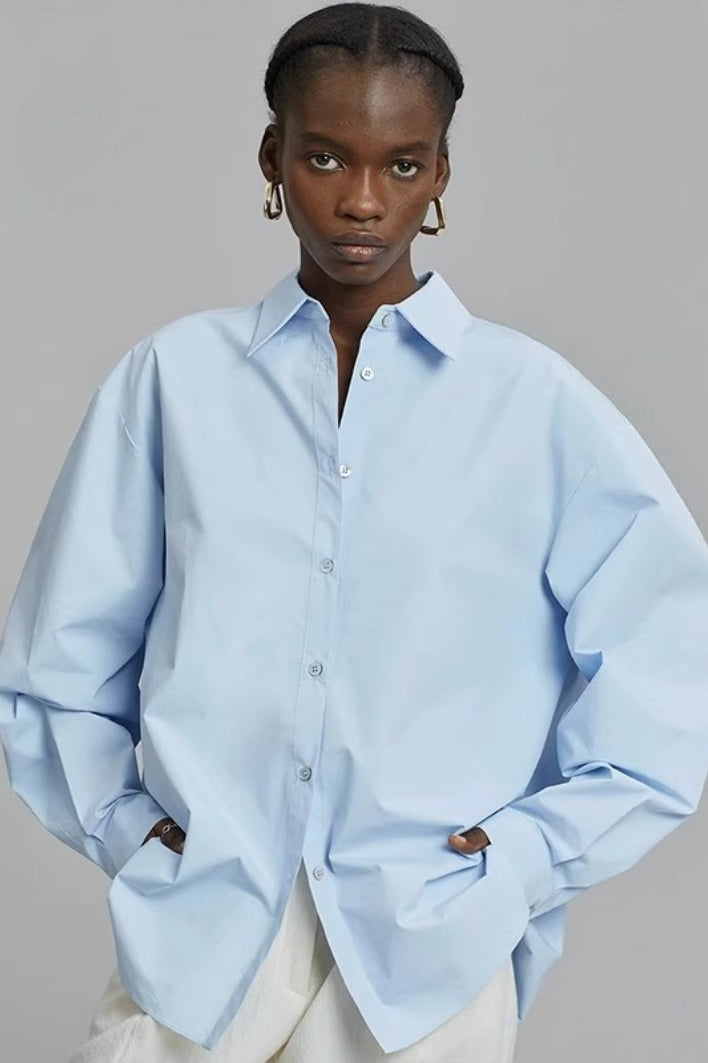 Unique Long Sleeve Slit Blouse