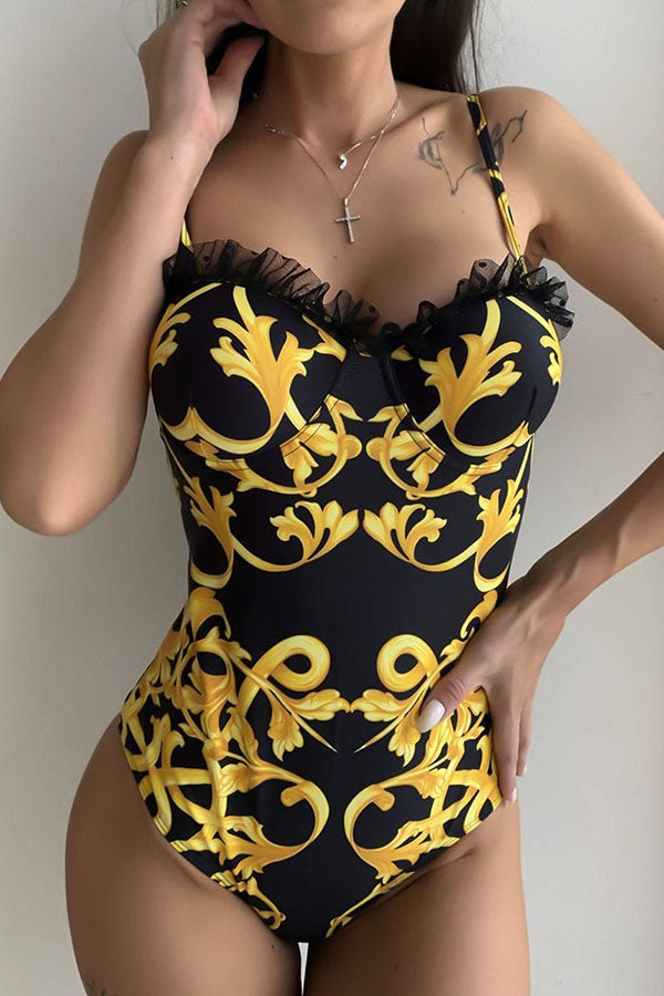 Lace One Piece Bikini - Fashionpara