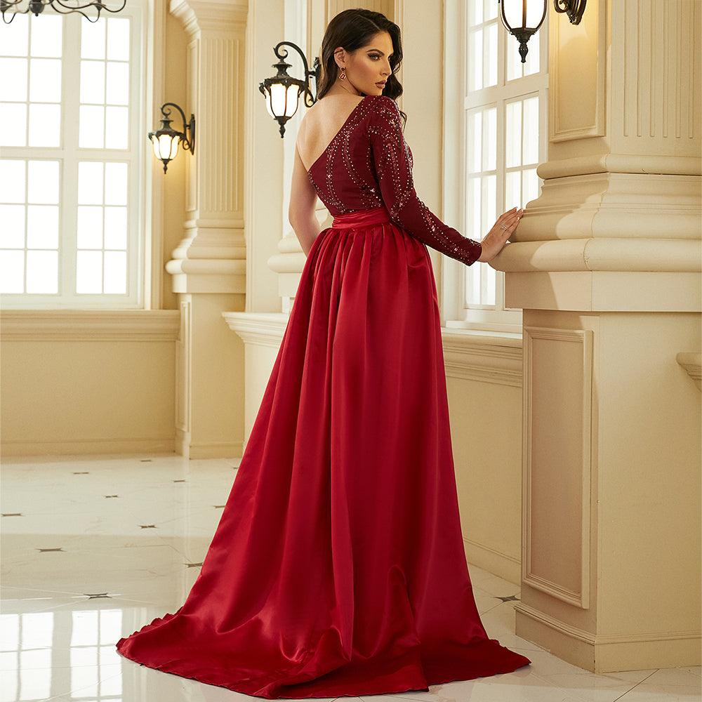 Serene Sequins Flowing Gown Dress - Fashionpara