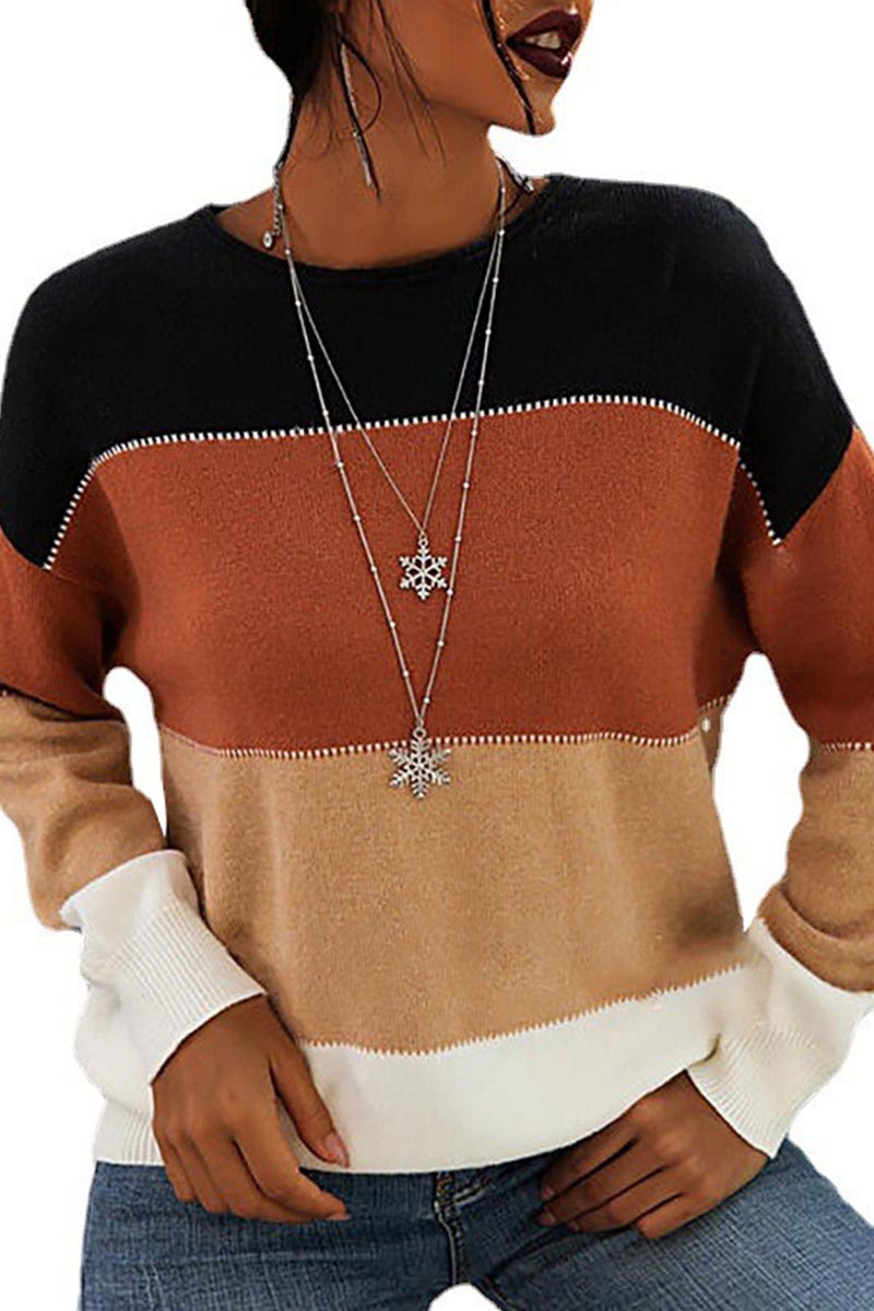 O-Neck Multi Color Sweater  Fashionpara