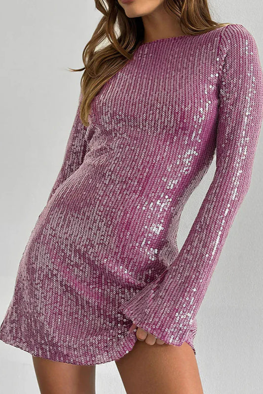 Sequin Backless Bodycon Party Dress