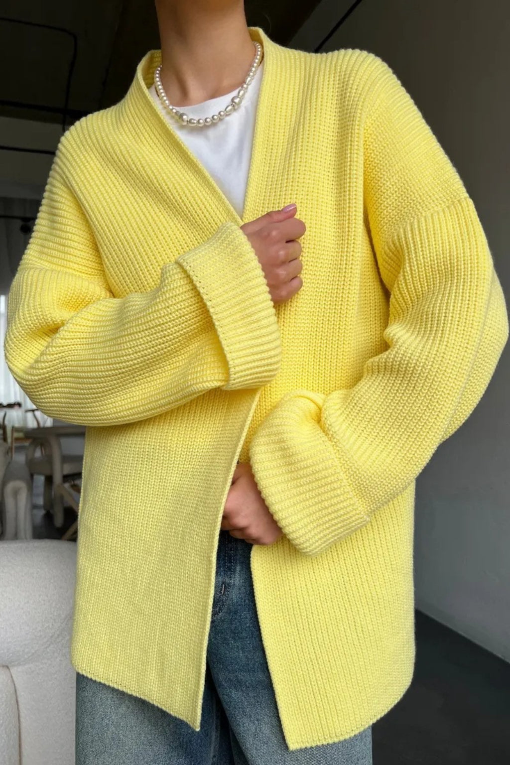 Relaxed Cozy Tie Waist Knit Cardigan 5