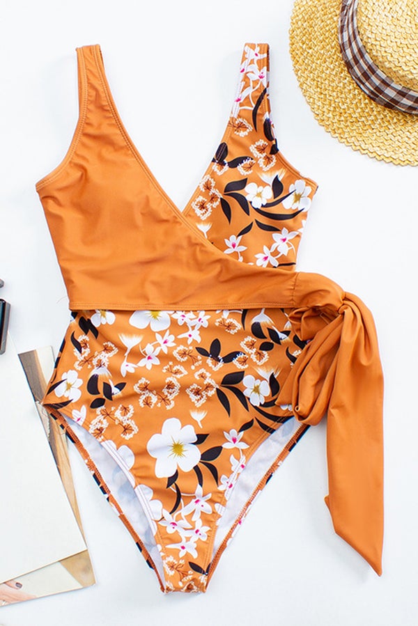 Colorful and Cute Lemon Print Bikini Swimsuit - Fashionpara