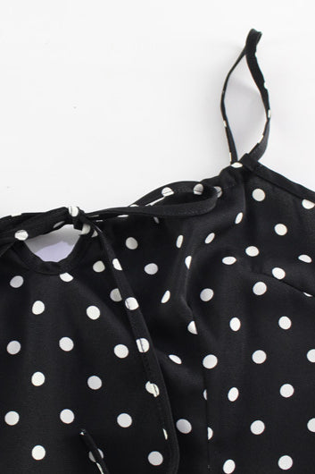 Chic Polka Dot Cami Bodycon Maxi Dress