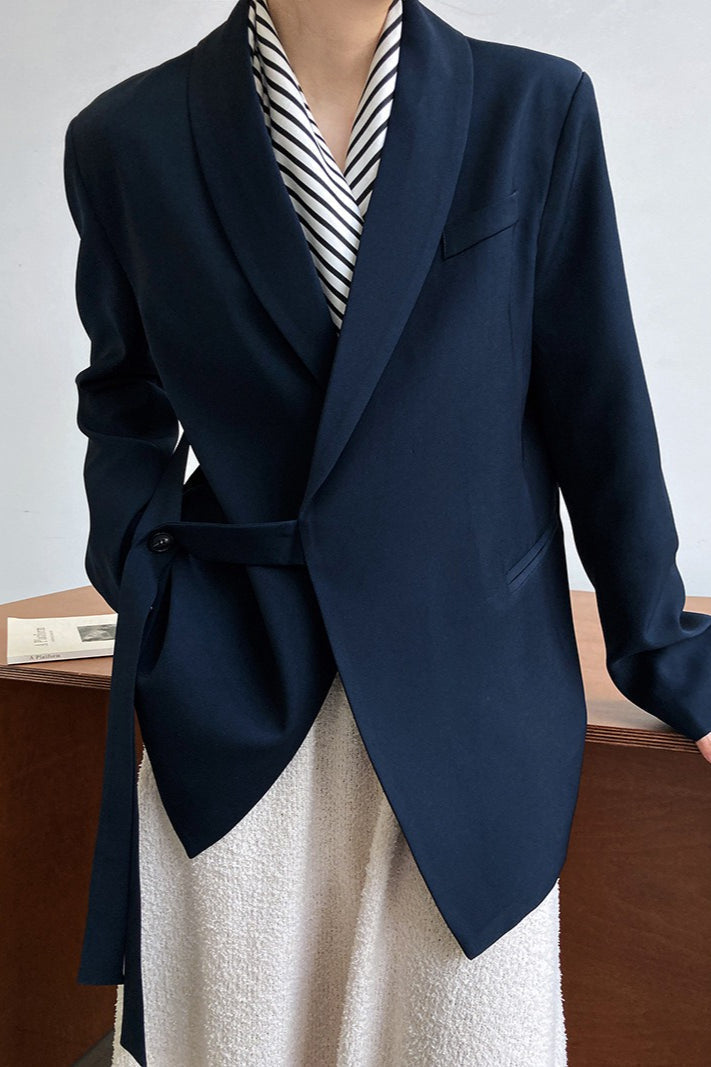 Draped Apple Collar Blazer 4