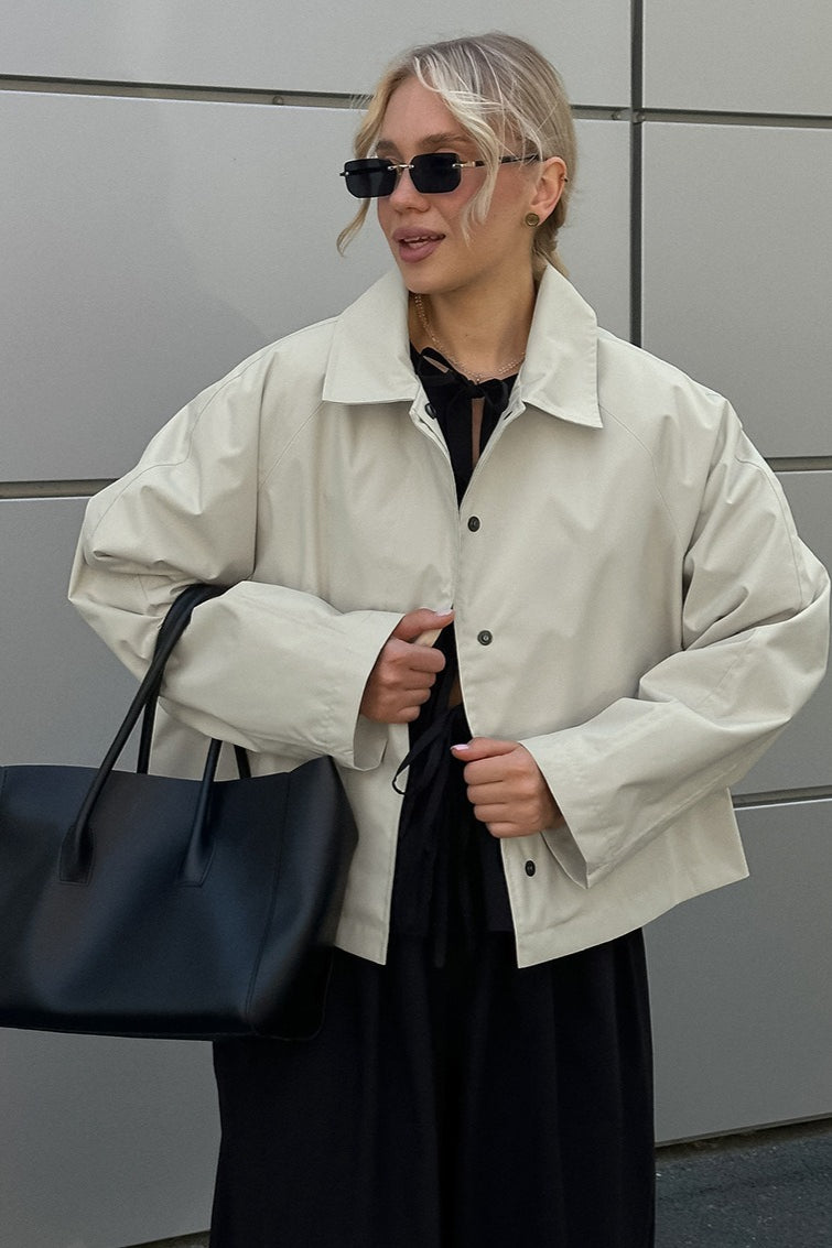 Khaki Lapel Commuter Jacket