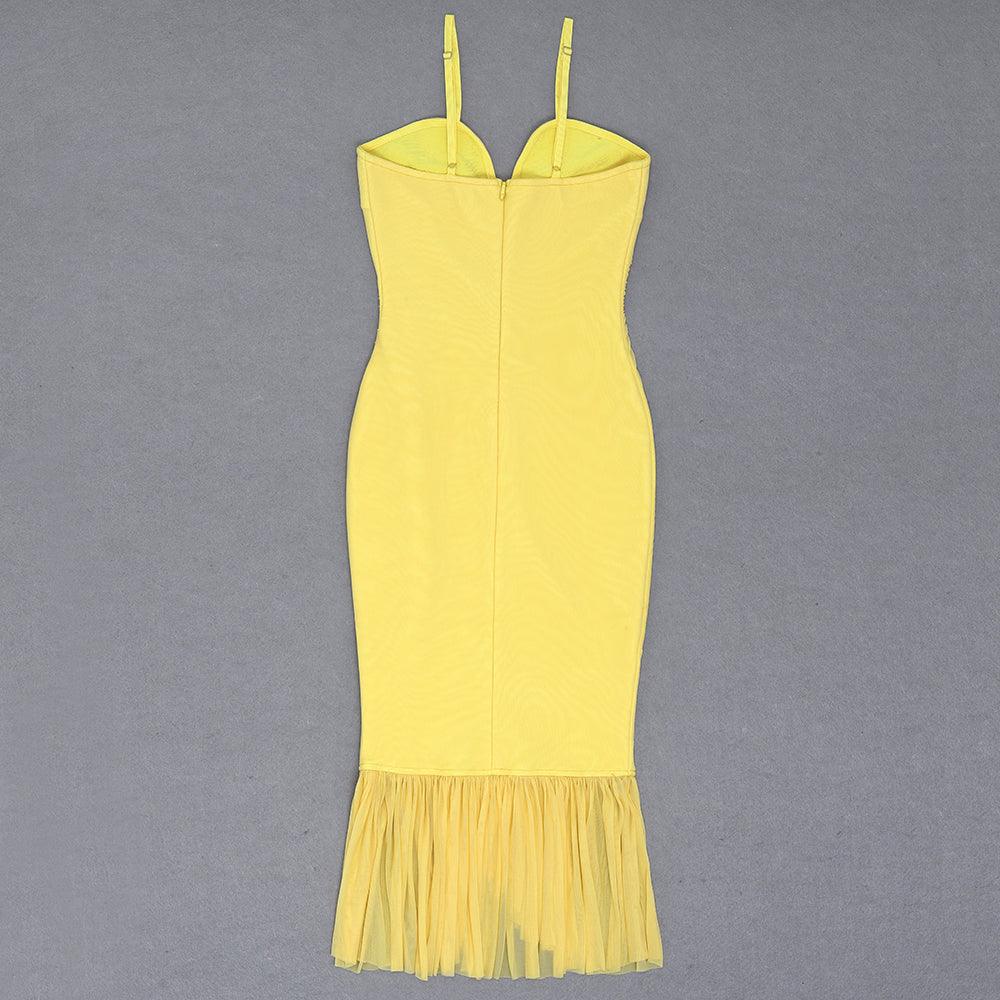 KittenAlarm - Dellie Spaghetti Strap Solid Ruched Dress
