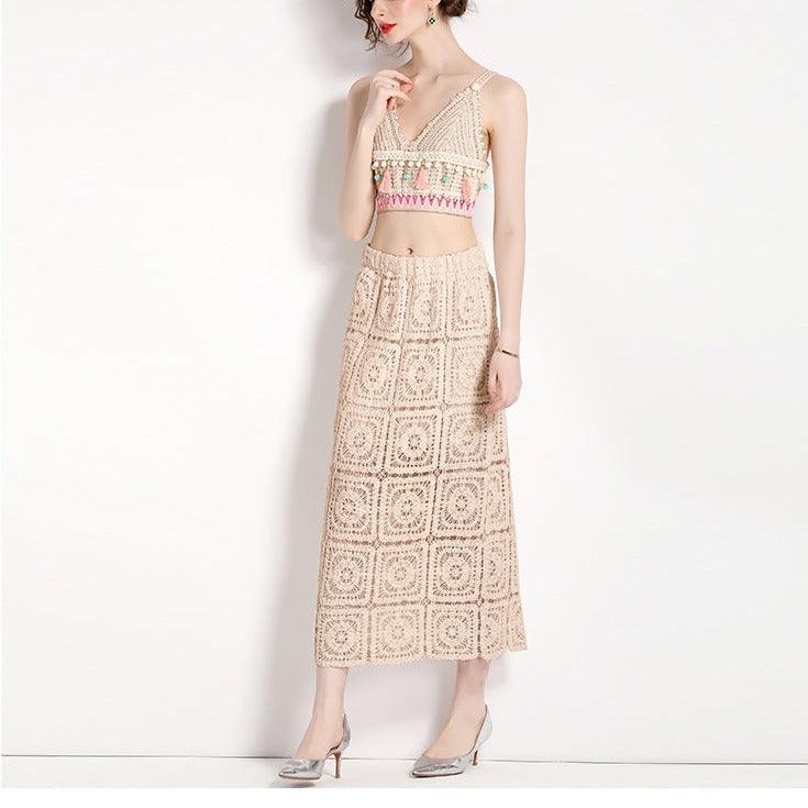 KittenAlarm - Devine Crochet Tank Top & Skirt Set