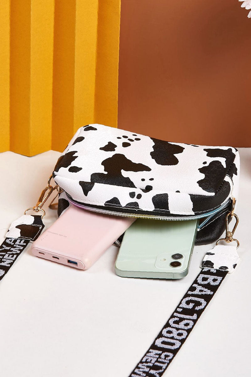 Cow Pattern Crossbody Bag - Fashionpara