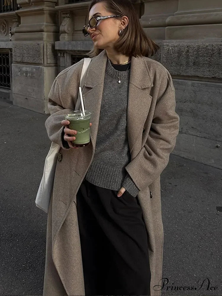 Double Breasted Woolen Coat