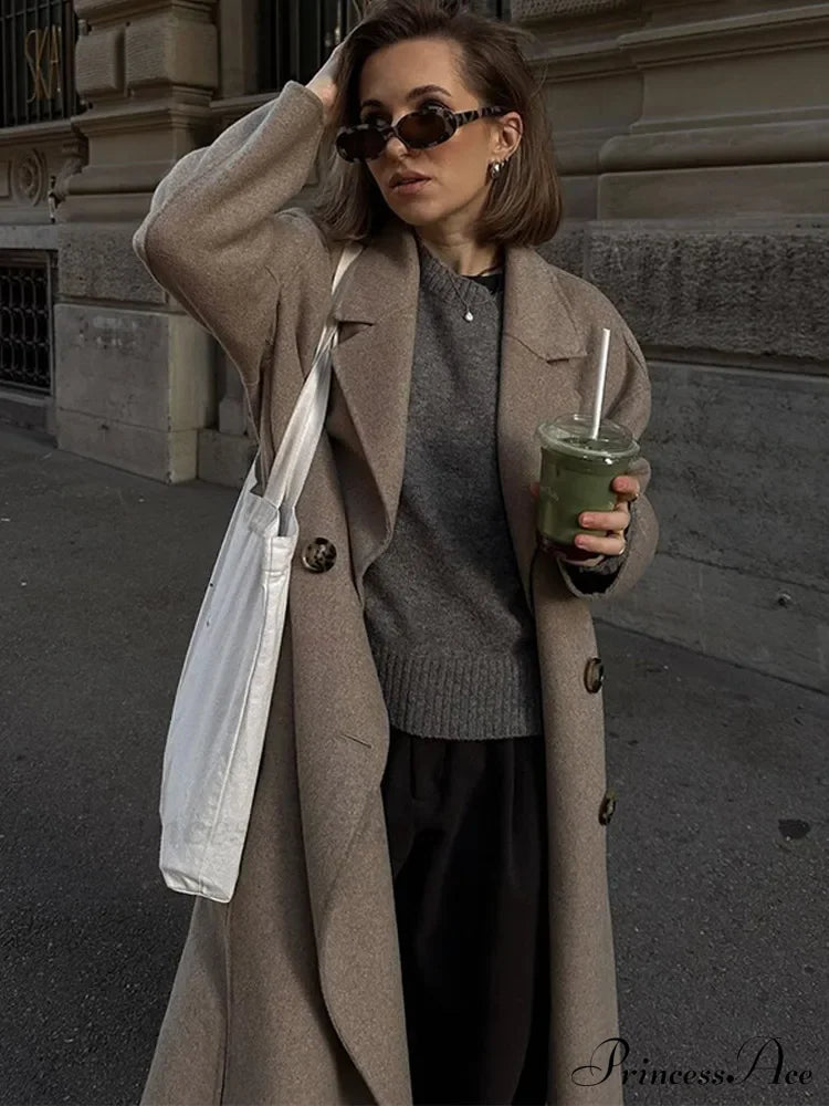 Double Breasted Woolen Coat