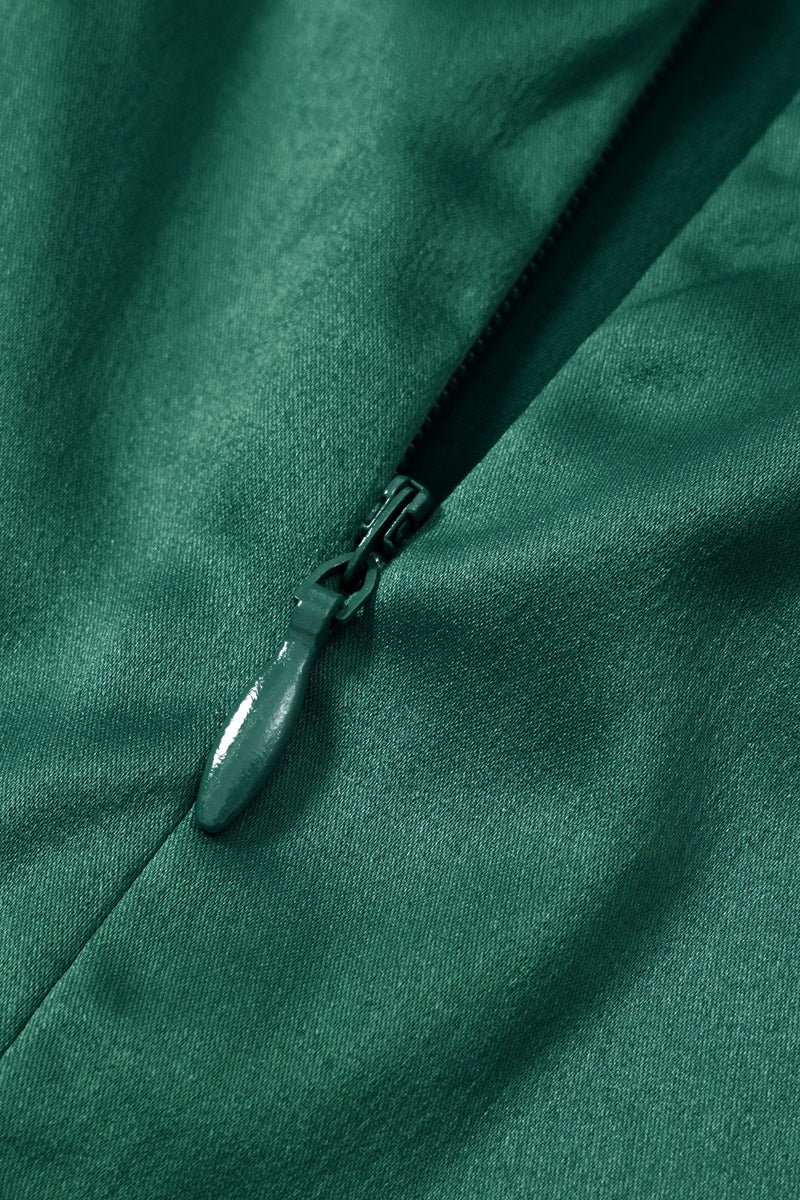 Solid Halter Neck One Shoulder Midi Dress Fashionpara