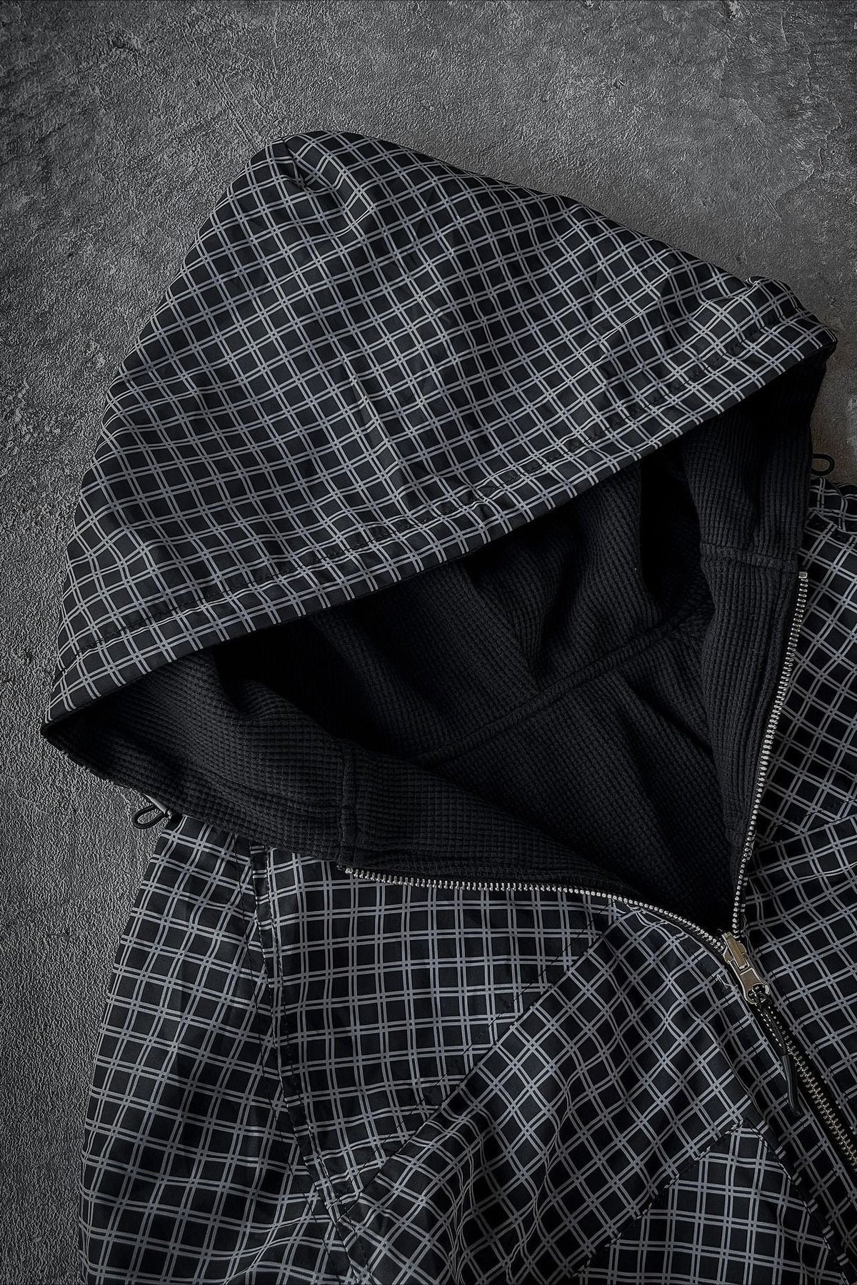 Reversible Plaid Zip Hoodie