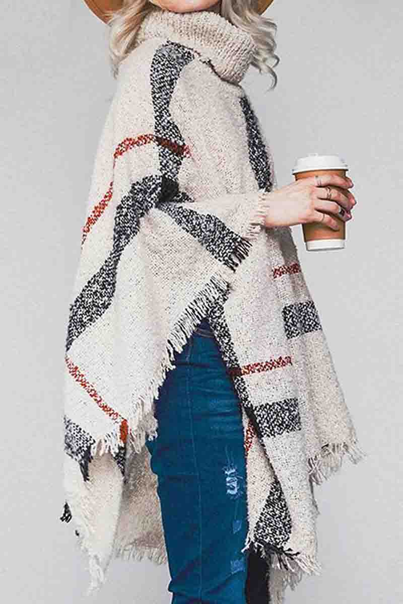 Casual Plaid Print One Size Cloak (3 Colors) Fashionpara