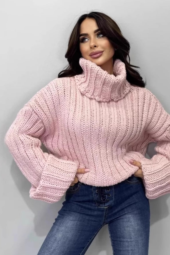 Relaxed Fit Turtleneck Sweater